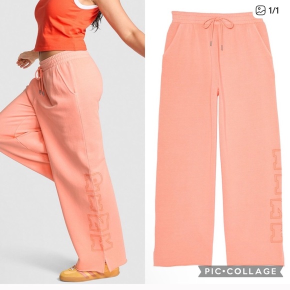 PINK Victoria's Secret Pants - PINK Victoria's Secret Coral Track Pants